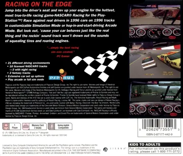 NASCAR Racing (US) box cover back